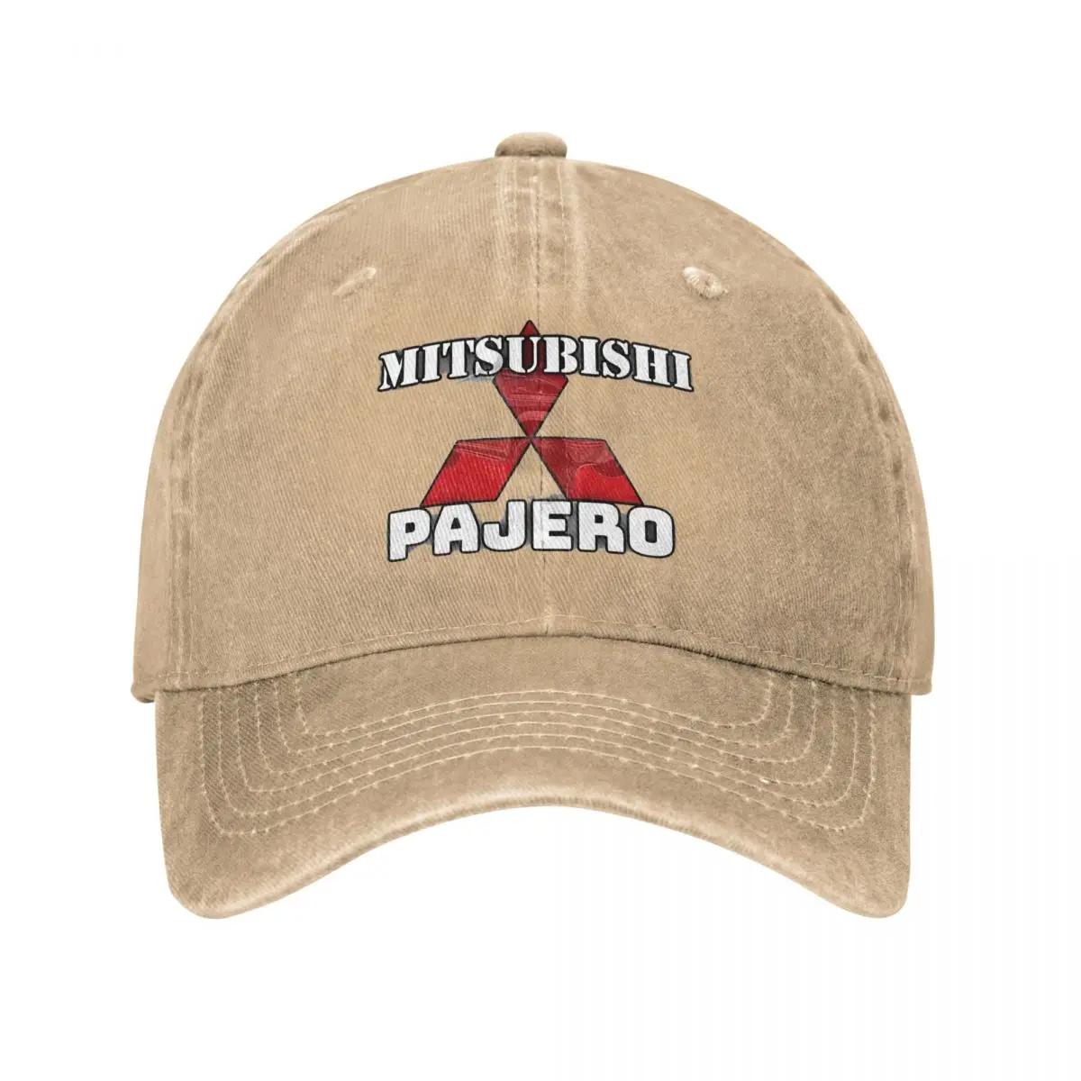 M-Mitsubishi Motors Logo Pajero Herren Damen Baseballkappe Auto Used Look Gewaschene Hüte Kappe Vintage Outdoor Laufen Golf Kappe Adjustable khaki