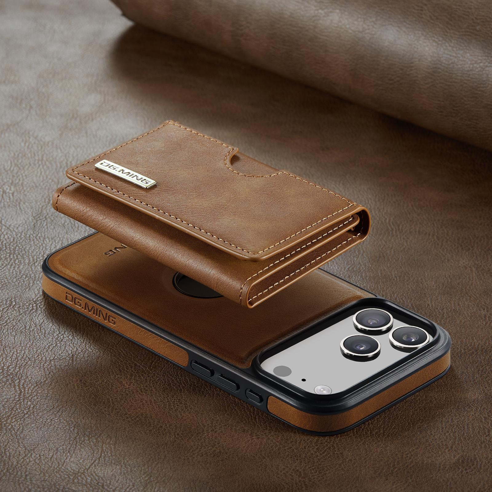 Luxus Abnehmbare Magnetische Leder Handy Geldbörse Hülle Ständer Für iPhone 17 Air 16 15 Plus 13 12 Pro Max Samsung S26 S25 S24 Ultra Google Kartenschlitz Abdeckung iPhone 16e braun