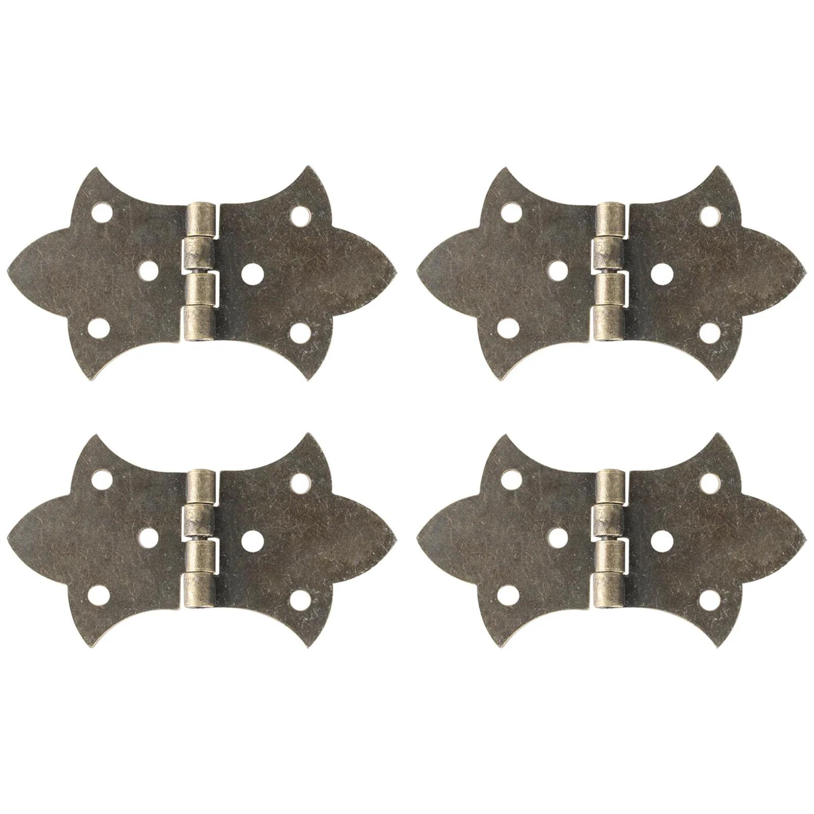 4 stücke Möbel Scharniere Antike Holz Geschenk Schmuck Box Scharnier Puppenhaus Schrank Tür Scharnier Möbel Dekoration Hardware bronze