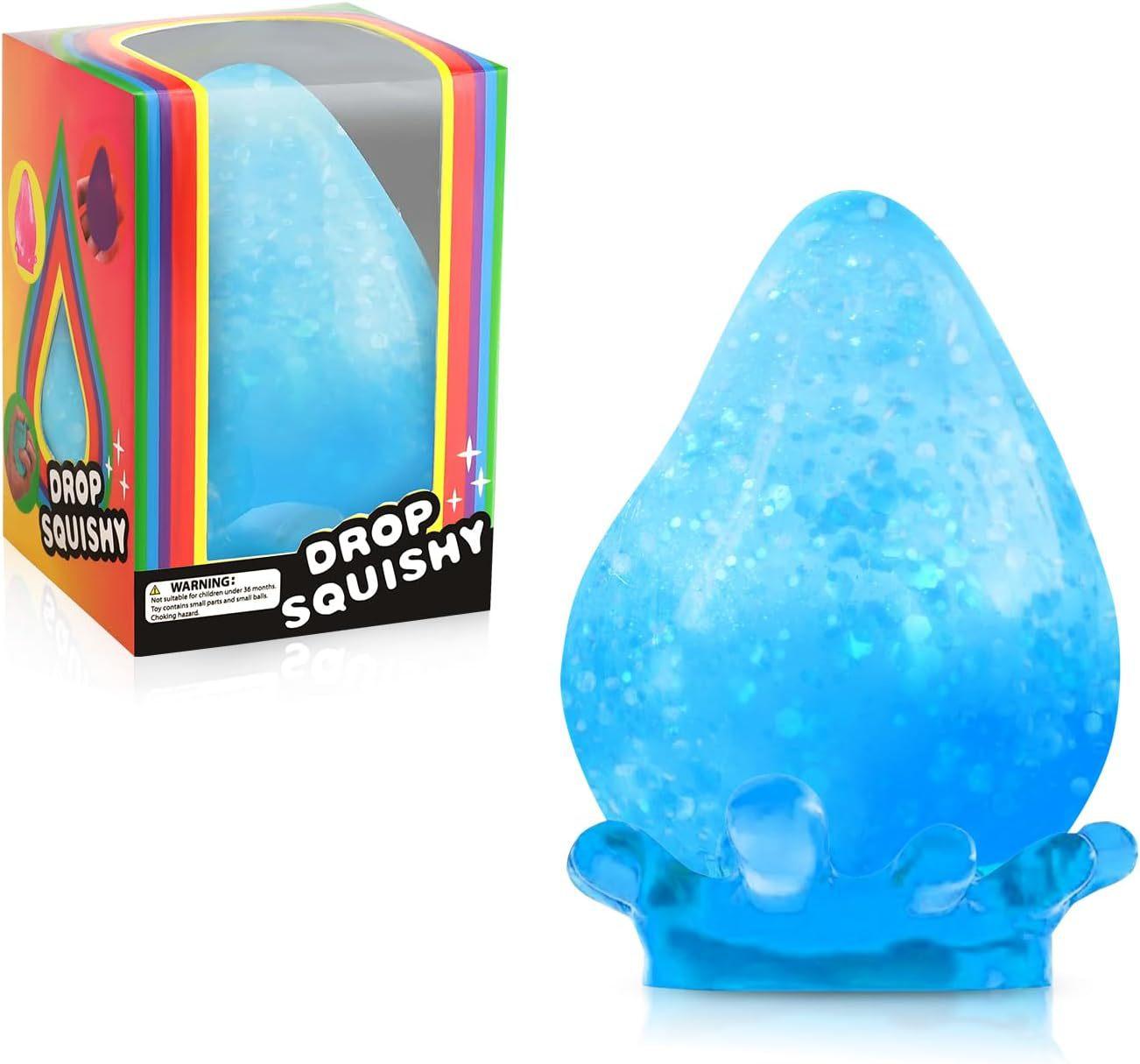 Dream Drop Sensorikspielzeug Langsam zurückfedernde Malzzucker-Stressbälle Fidget-Spielzeug Stressabbau Dekompressionsspielzeug für Kinder Erwachsene Geschenke blau