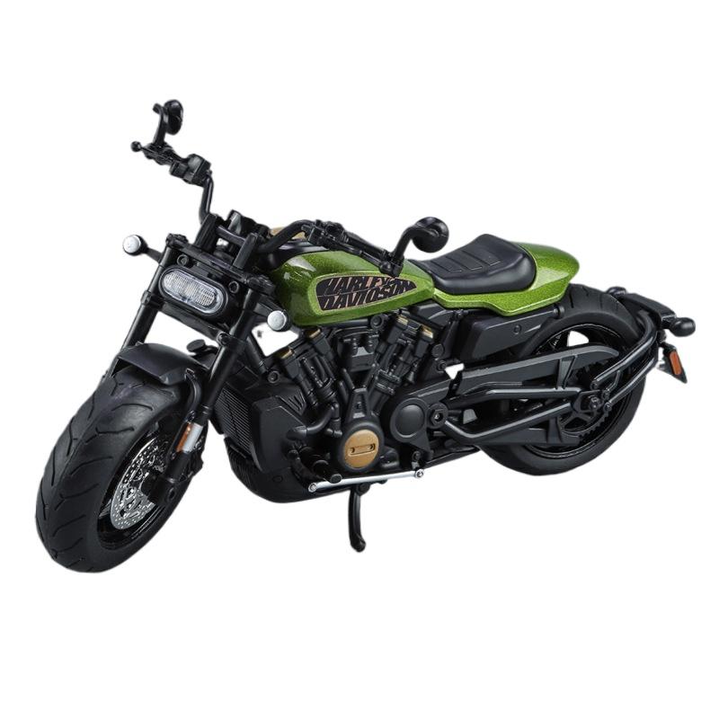 Simulation 1/12 Maßstab Harley Sportster S Motorrad Legierung Modell Druckguss Motorrad Modell Street Racing Motorrad Modell Kinder Geschenk grün
