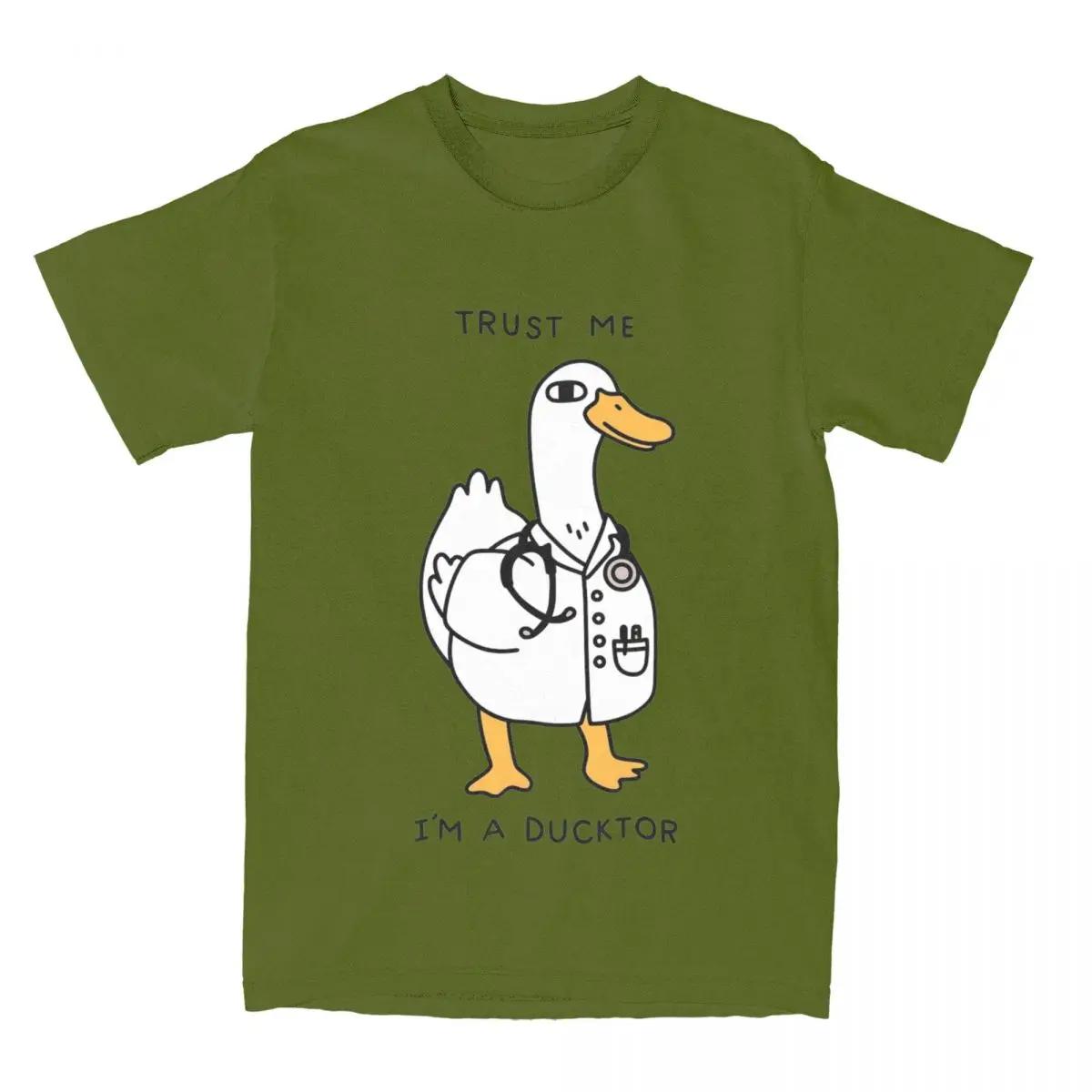 Quack Enten Doktor Herren Damen T-Shirt Humor Witz Bekleidung Vintage T-Shirts T-Shirt Große Größe Kleidung XXXL armee grüne
