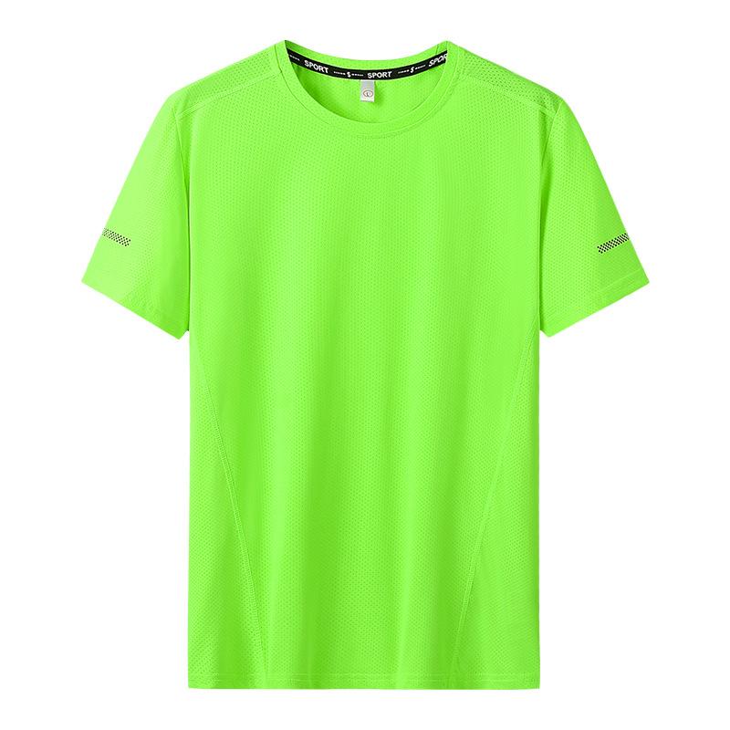 Sommer Herren T-Shirt Große Größe Schnelltrocknendes T-Shirt für Männer Rundhals Übergröße Kurzarm Übergroßes T-Shirt 9XL grün