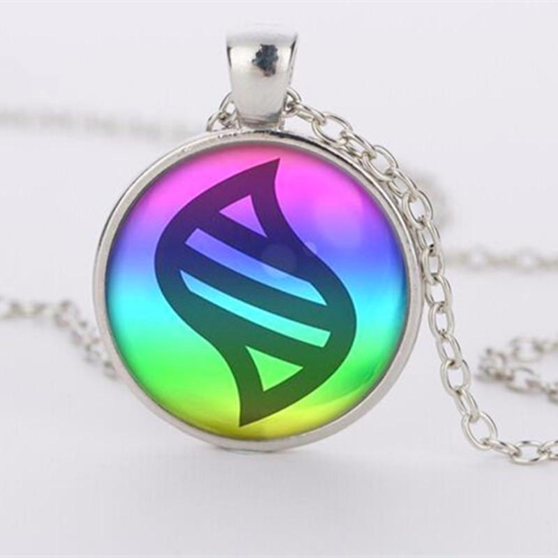 Pokemon Mega Stein Halskette Schmuck Glas Herz Rund Anhänger Charm Halskette Kette weiß