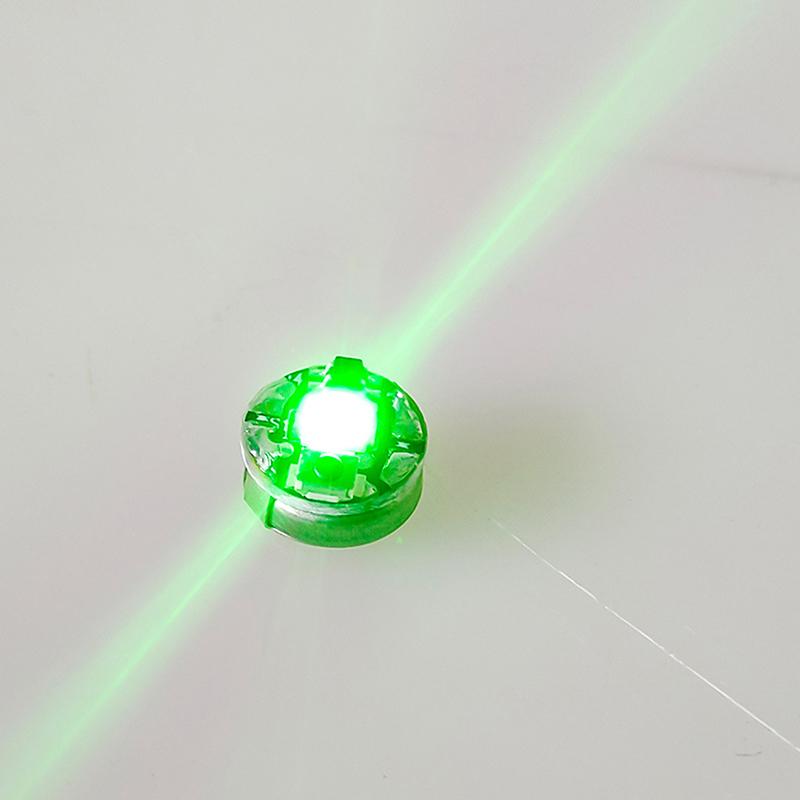 1 Stück Drahtloses LED-Modelllicht mit Batterien Druckknopf-Stil Miniatur-LED-Lampe für DIY-Modellbau Roboter/Autos/Hausdeko grün