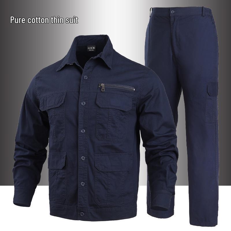 Baumwoll-Arbeitskleidungsset für Herren und Damen - Outdoor-Arbeitsschutz & Militärtrainingsuniform, Armeegrün 180 [Suggest Weight 140-160 kg]