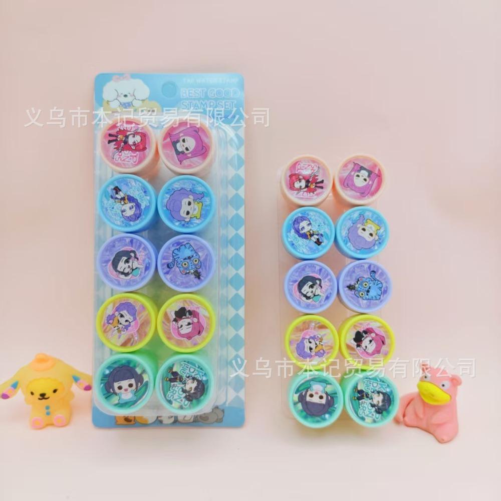10 Stück Stempel für Kinder Kpop Dämonenjäger Rumi Zoey Mira Derpy Selbstfärbende Stempel mit 10 Designs für Geburtstagsfeiern