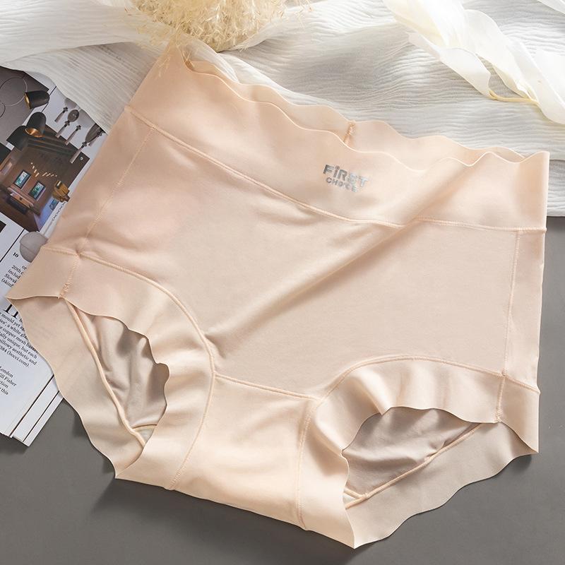 Damenunterwäsche, atmungsaktiv, Maulbeerseide, antibakterielles Eisseidenhöschen, große Größe, Hüftlifting-Höschen One Size nude