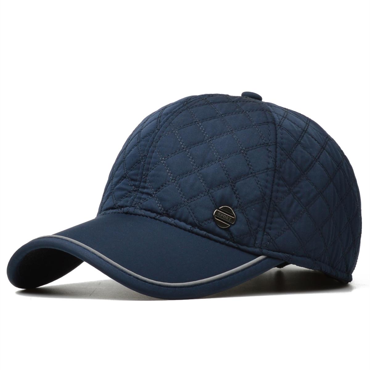 NORTHWOOD Winter-Baseballmützen für Herren mit Gehörschutz, warme Papa-Mützen, Outdoor-Männer-Trucker-Mützen 56-60 cm blau