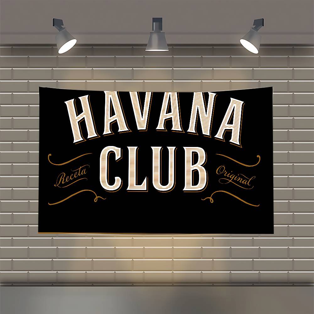 Havana Clubs Flaggen Fahnen Personalisierte Artikel Fahnen Für Schlafzimmer Heimwandteppich 74x94cm(29x37in) gray