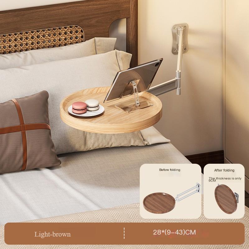 Wandmontierter Tisch, faltbar, kleine Tee-runde Tische, Wohnzimmer, kreative schwebende Schlafzimmer-Wandmontage, Nachttisch-Aufbewahrungsschränke