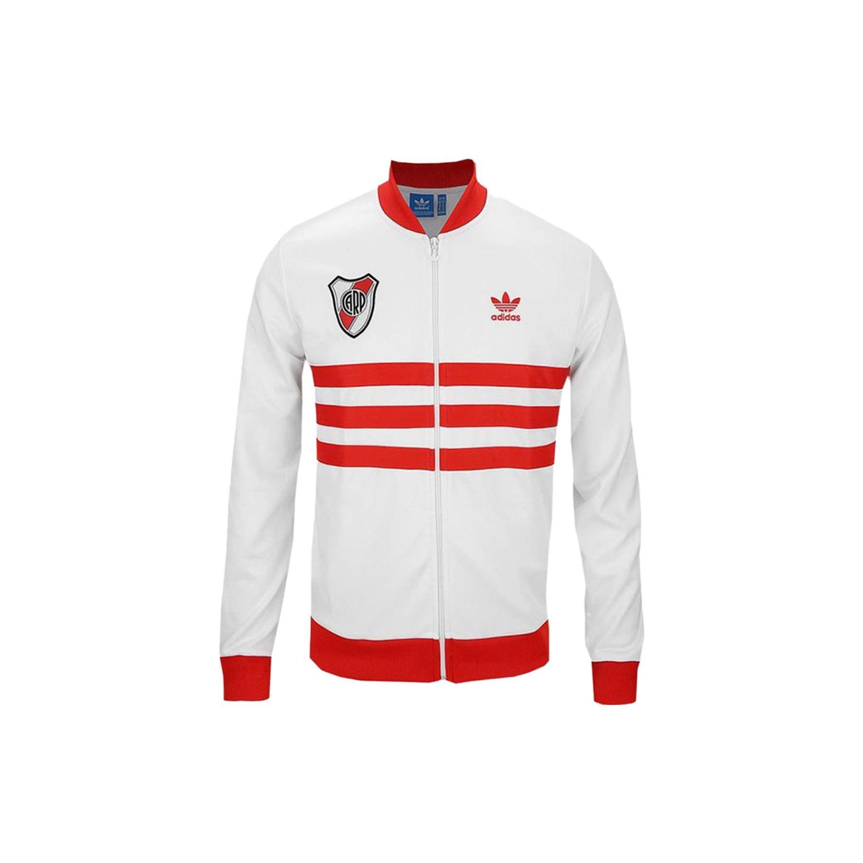Adidas Originals Bequeme Lässige Sport Langarm Zip Jacke Herren Jacken Weiß AY2673 L