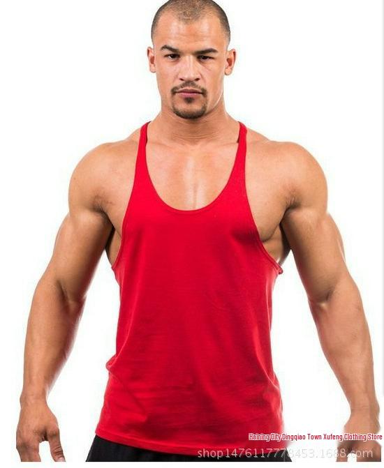 Herren Basic Baumwolle Ärmelloses Bodybuilding Weste XXL