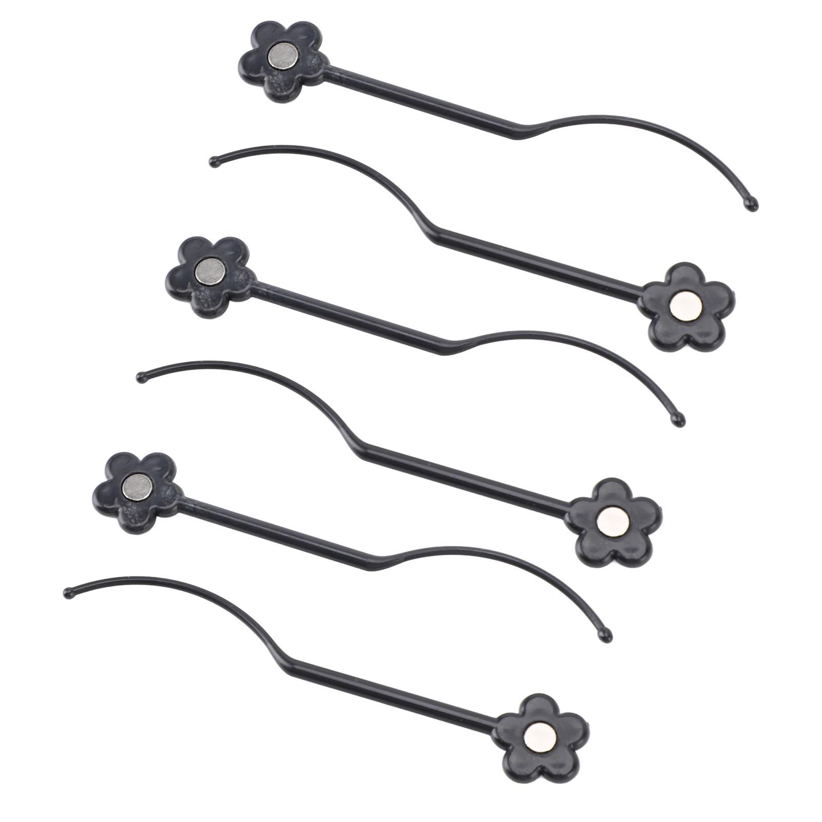 6 Stück Wimpern-Präsentationsstäbchen mit magnetischem Wimpernverlängerungs-Muster-Wimpern-Präsentationsstäbchen für schwarz