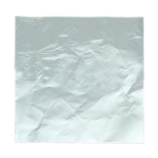 100 Stücke mehrfarbige Aluminiumfolie Bonbonpapier Schokolade Süßigkeiten Paket Wrapper silber