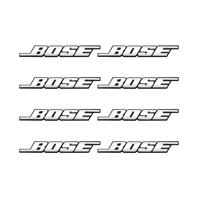 3D Metall BOSE Audio Plakette Stereoskopische Textur Auto Lautsprecher Aufkleber Auto Tür Audio Lautsprecher Emblem Dekor Zubehör 8Pcs-Sticker