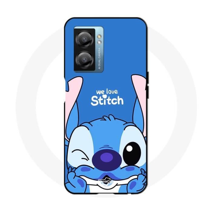 Oppo A77 5G Hülle Stitch Cute Ohana Stitch Blau vorne Blau blau