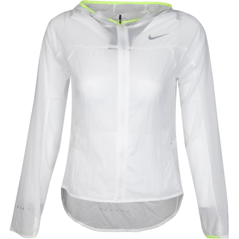 Nike Uni-Logo Reflektierender Besatz Reißverschluss Kapuzenjacke Kinderjacken Weiß 845590-100 M white