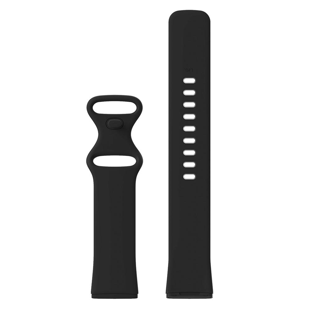 Silikonarmband für Fitbit Versa 3/4 Smart Watch Band Ersatzarmband für Fitbit Sense L schwarz