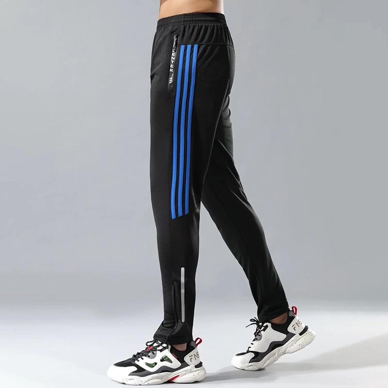 Herren Gym Fitness Track Trainingshose Herren Jogger Sportbekleidung Unterteile Lauf-Sweathose Herren XXXL schwarz/blau