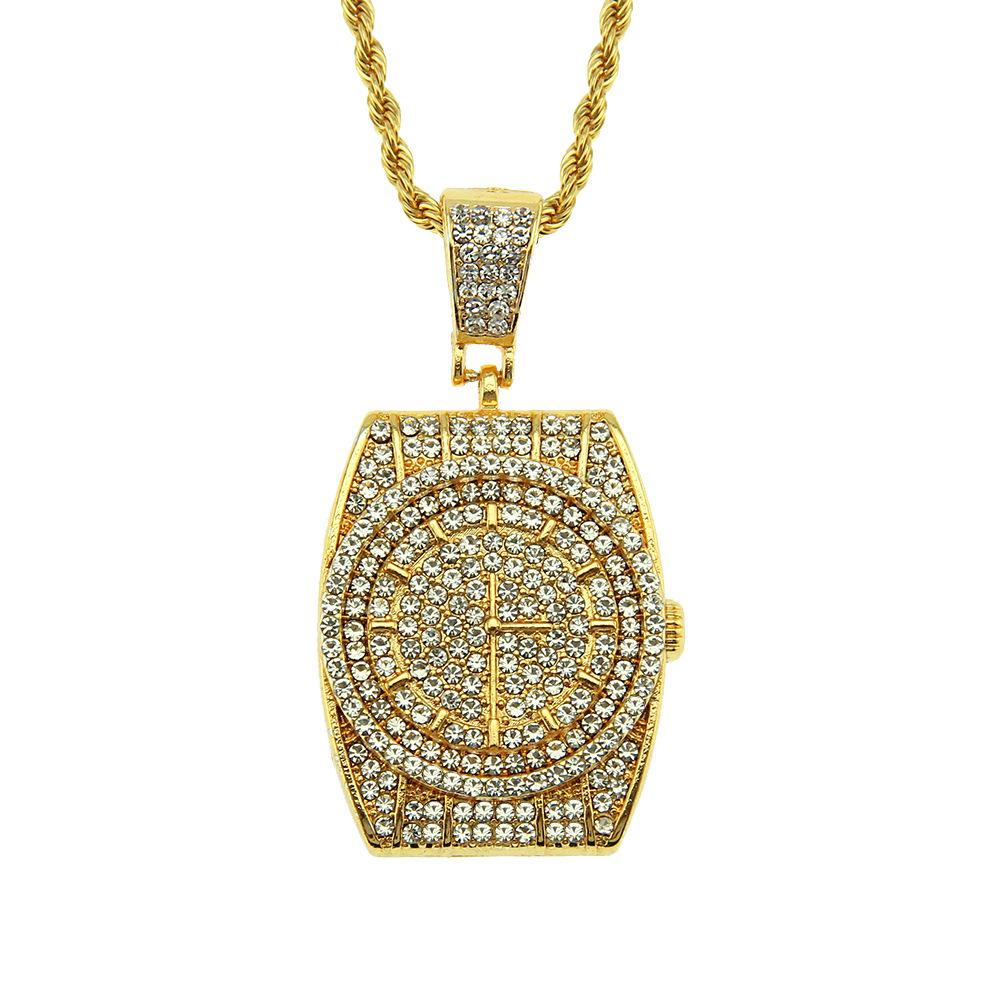 Europäische und Amerikanische Hip Hop Accessoires Herren Diamantbesetzte Dreidimensionale Accessoires beige