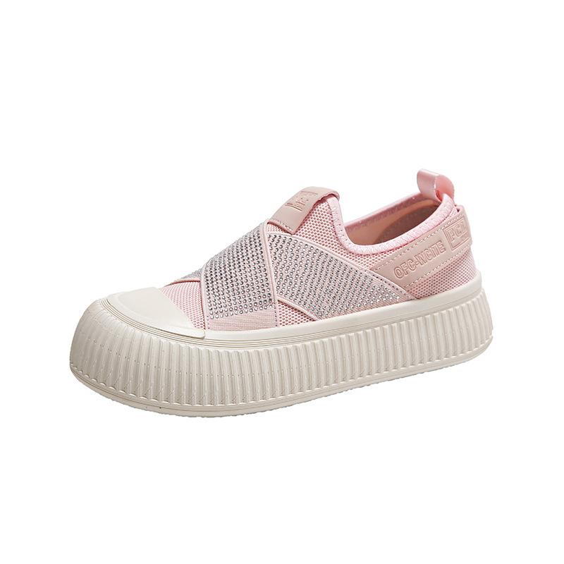 Mode Damenmode Plateauschuhe Neue Mode Lässige Slipper Sneaker Mode Hohle Atmungsaktive Damen Leichte Outdoor-Schuhe 39 rosa