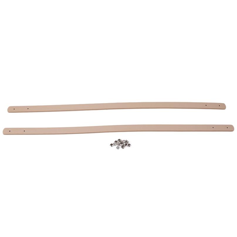 2PCS Ersatz PU Lederband DIY Schultertasche Handtasche Griff Handtasche Tasche Griff beige