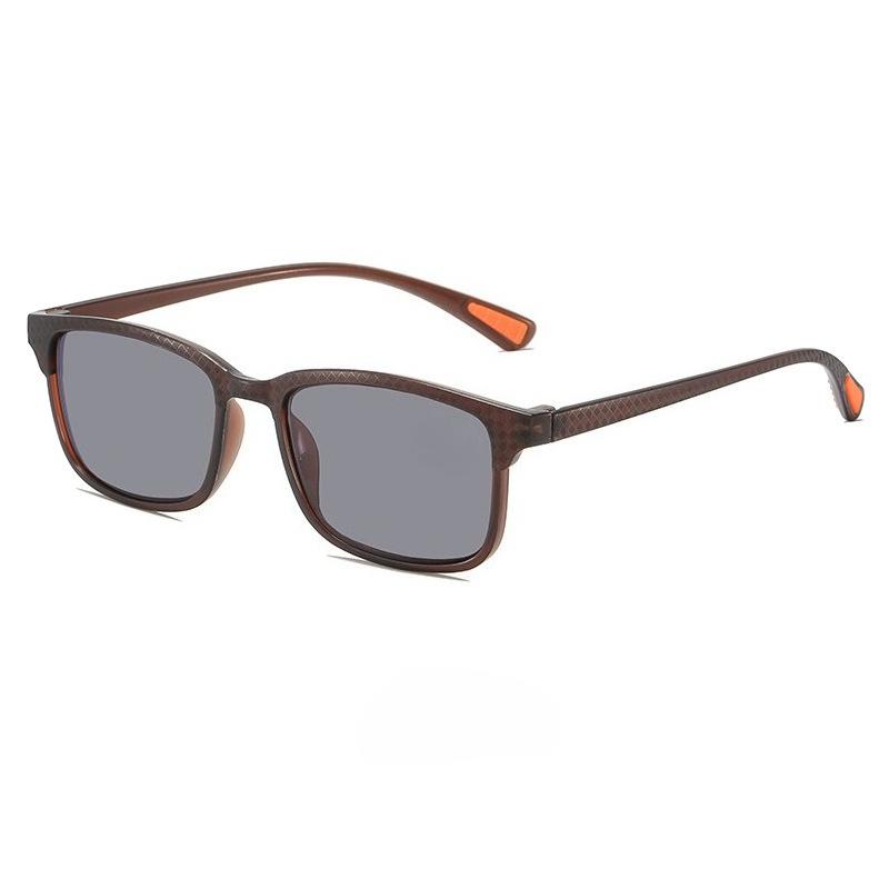 Herren Klassische Quadratische Rahmen Lesebrille Sonnenbrille Neutral Neu Mode Hochauflösend Blaulichtfilter Alterssichtigkeit Brille +2.5
