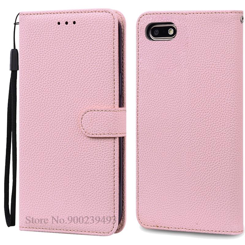 Für Huawei Y5 Lite Hülle 2018 Für Huawei Y5 Prime 2018 Brieftasche Leder Klapphülle Für Huawei Y 5 Y5 2018 Hülle Coque Fundas Shell Y5 Lite 2018 rosa