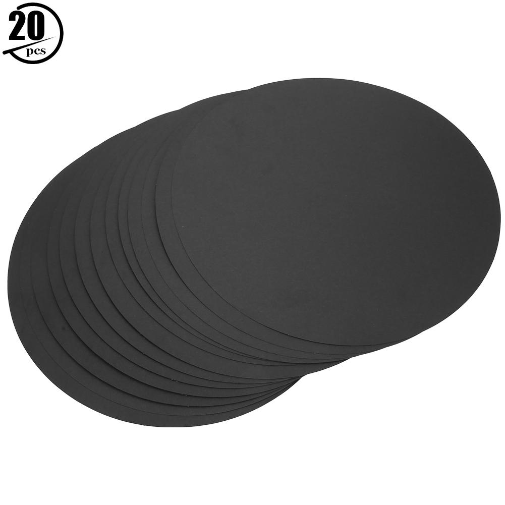20Pcs Blank Runde Papier Verdickt Hand Zeichnung Skizzieren DIY Karton CraftBlack Papier