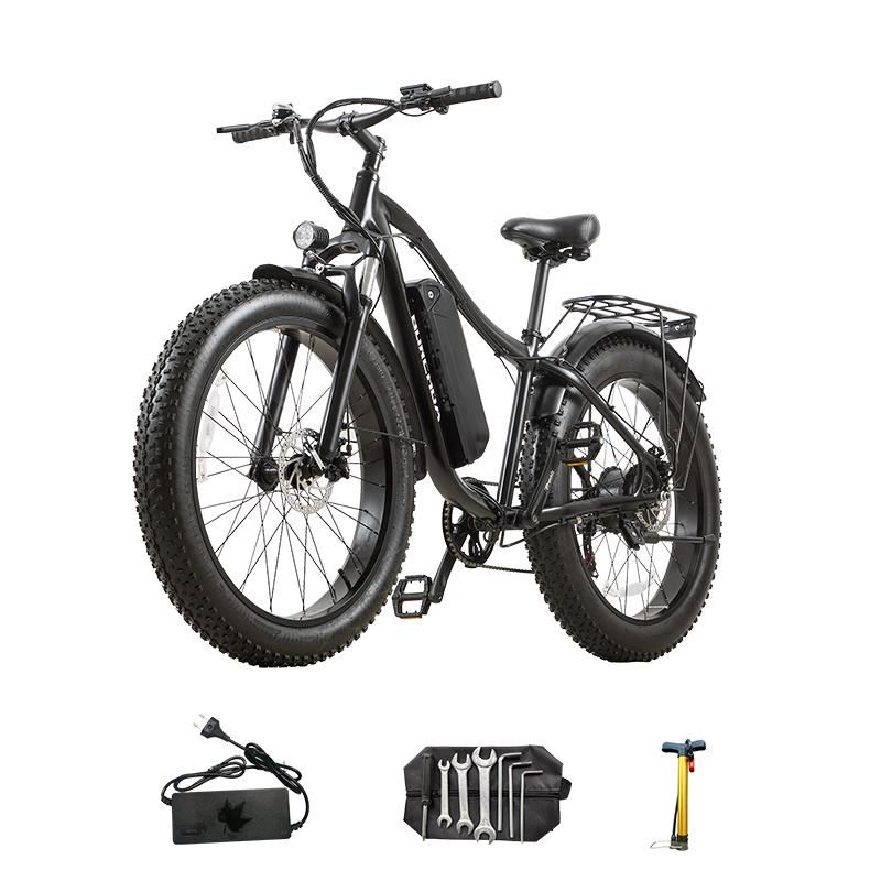 BURCHDA RX02 1500W 80 KM 26-Zoll elektrisches Mountainbike 48V16AH Lithium-Batterie Fatbike Elektrofahrrad für Erwachsene Motorrad