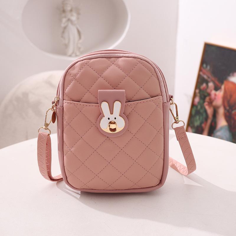 Bestickte Handytasche für Damentasche Frische und süße Umhängetasche für Damen Vielseitige Umhängetasche gray