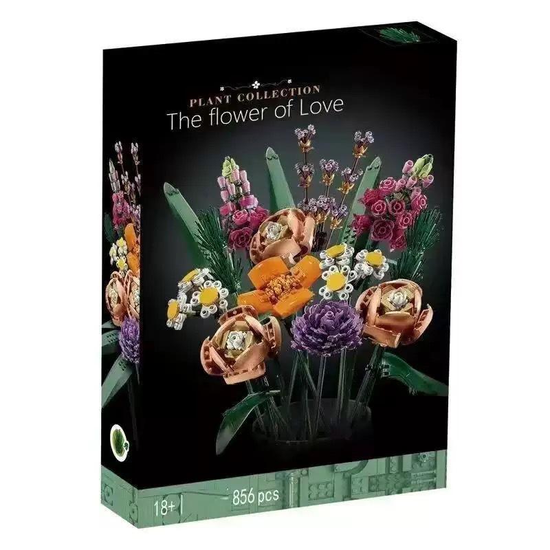 Adventskalender 2025 Blumenstrauß Bausteine Für Erwachsene Kinder 24 Tage Weihnachten Countdown Kalender Mit 24 Arten Blumen gray