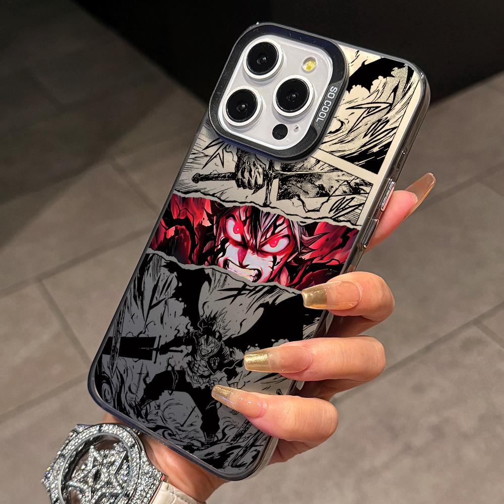 Anime Black Clover Handyhülle Für iPhone 17 17e 16e 16 15 14 13 12 11 mini Pro Max X XR XSMAX 8 7 Air Plus Anti-Fall Matt iPhone 16 Plus