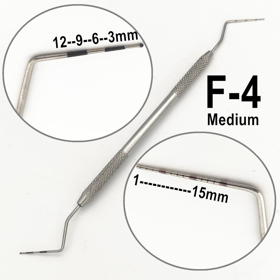 1 Stück Dental Parodontal Sonde mit Scaler Dental Explorer Instrument Werkzeug Zahnarzt Endodontie Werkzeug Edelstahl CPI Sonde 1 piece F4-medium