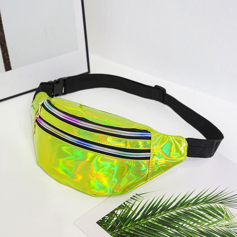 Herren und Damen Multifunktions-Laser-Taschen Brusttasche Umhängetasche Sport Outdoor Taschen Hüfttasche CLE 30*12*13cm neon-grün