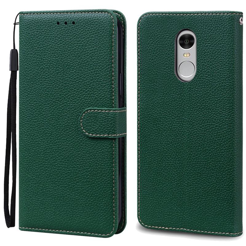 Für Xiaomi Redmi Note 4 Hülle Note 4X Leder Klapphülle Für Xiaomi Redmi Note 4 Global Brieftasche für Xiaomi Redmi Note 4X Handyhülle For Redmi Note 4 dunkelgrüne