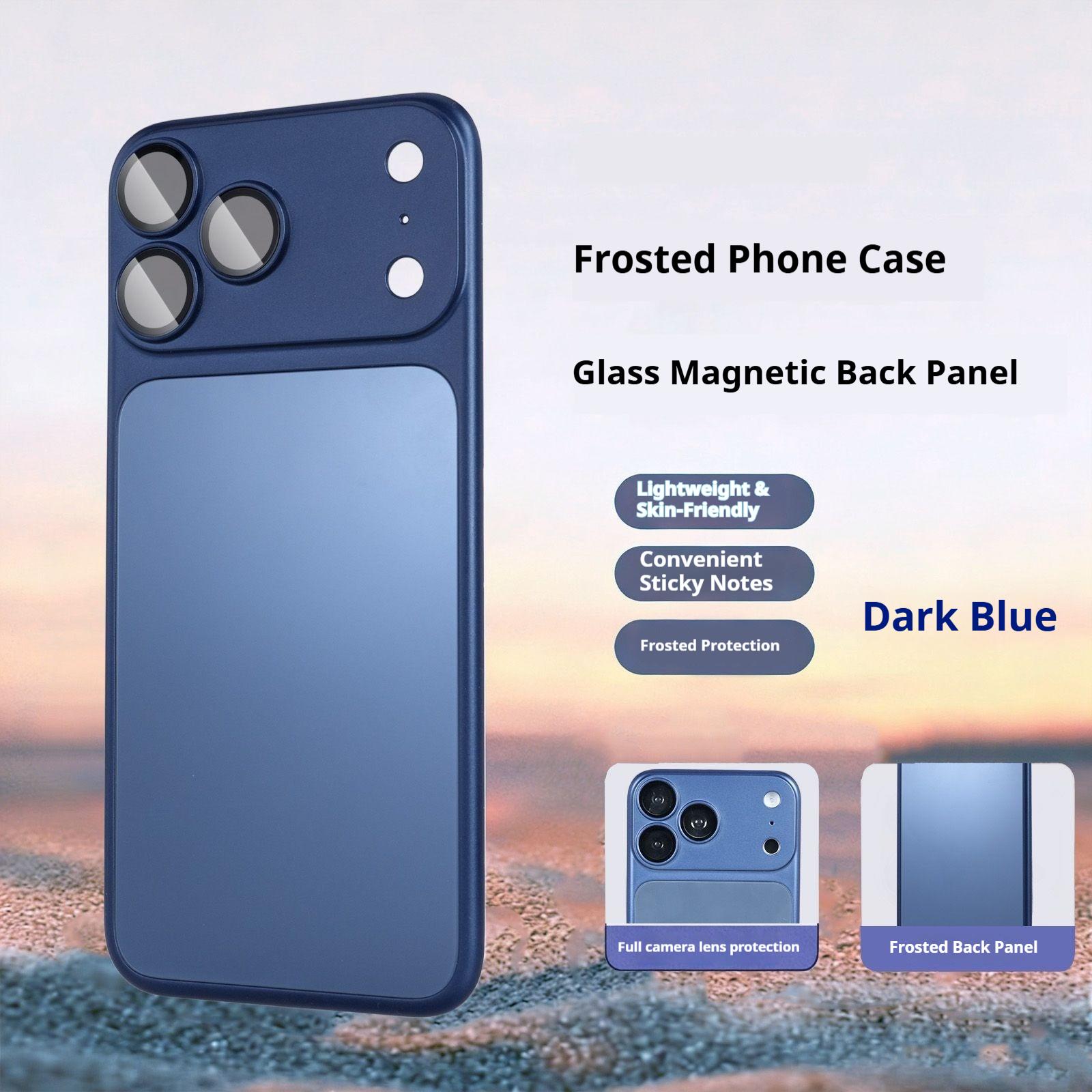 Sofortiges Upgrade auf iPhone 17 Pro Max für iPhone 16 15 14 13 12 Pro Max Original Dünner Mattierter AG Rückseiten-Aufkleber Kamera Schutz Hülle iPhone17 Pro Max navy blau