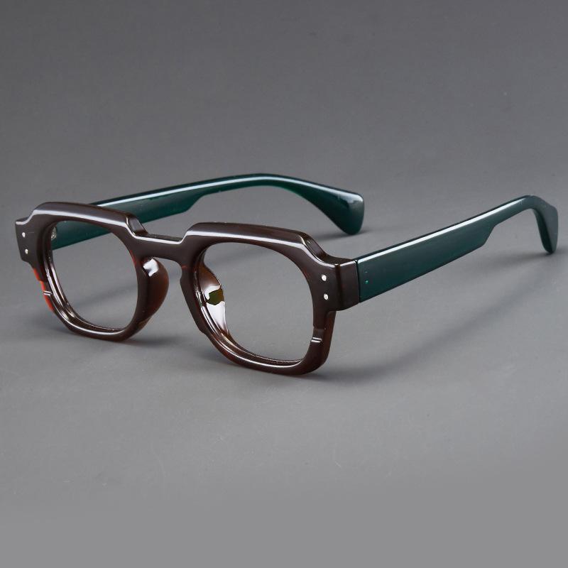 Lässige Herren-Lesebrille Modischer Großer Eckiger Rahmen Fernsicht Brille Mit Dioptrien Klassisch Vintage Altersweitsicht Brille +2