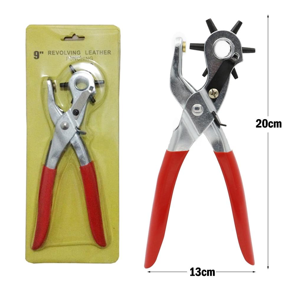 Leder Gürtel Locher Zange Öse Puncher Drehen Nähmaschine Tasche Setter Werkzeug Armband Armband Haushalt lederhandwerk rot