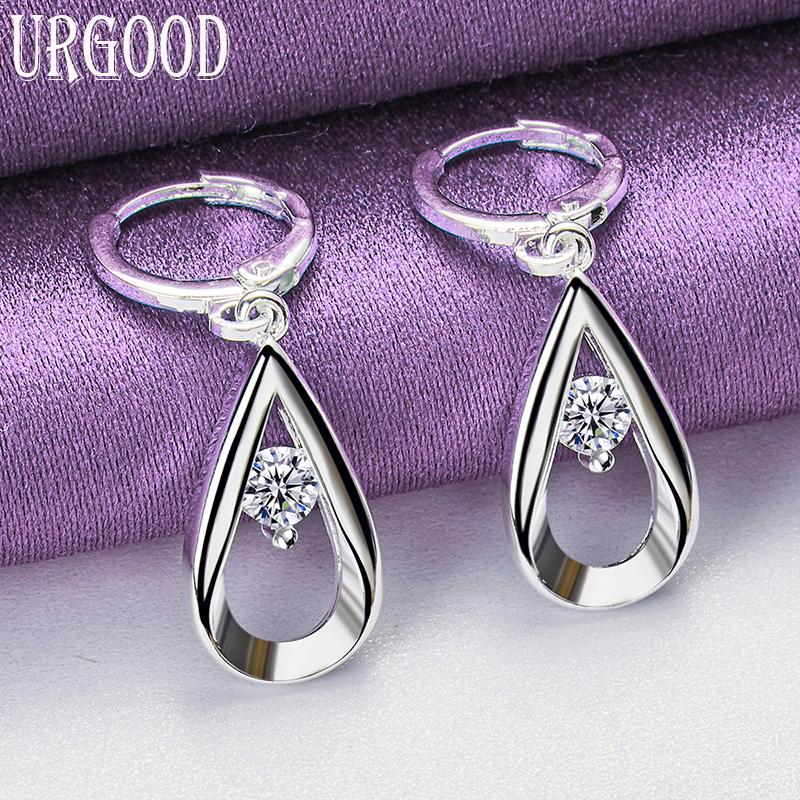 925 Sterling Silber AAA Zirkon Wassertropfen Ohrringe Modeschmuck