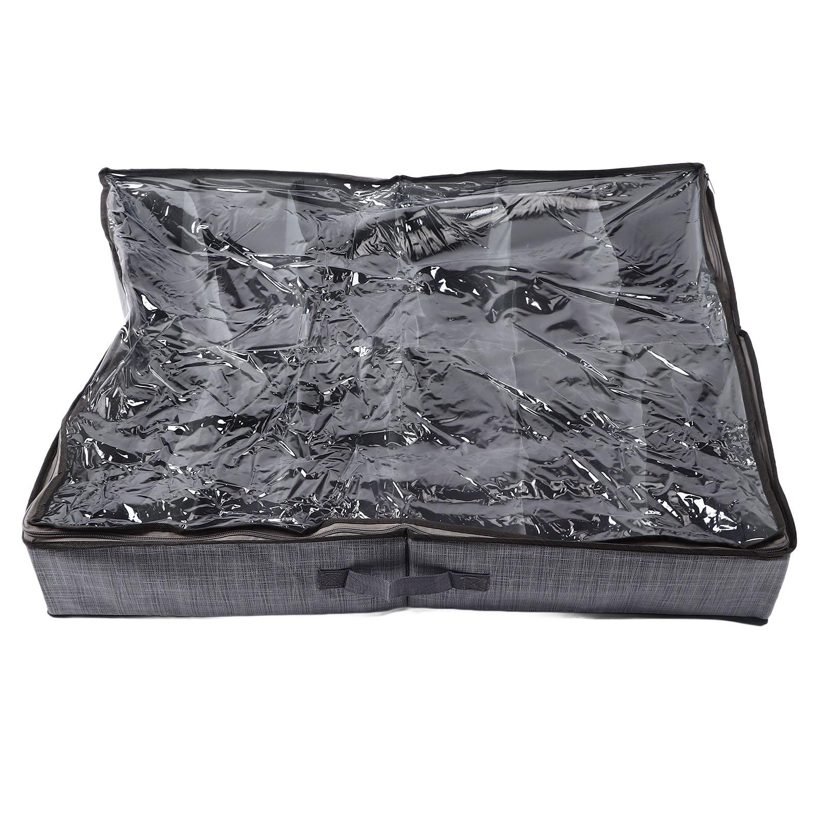 Aufbewahrungsbox unter dem Bett 12 Fächer Stoff Staubdicht Schuh-Organizer unter dem Bett mit stabilem Griff