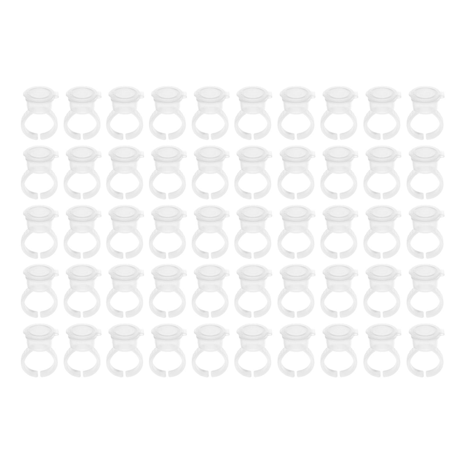 100 stücke Tattoo Tinte Ring Wimpern Verlängern Pigment Tinte Halter Container Tasse Kappe mit Deckel Tattoo Kit