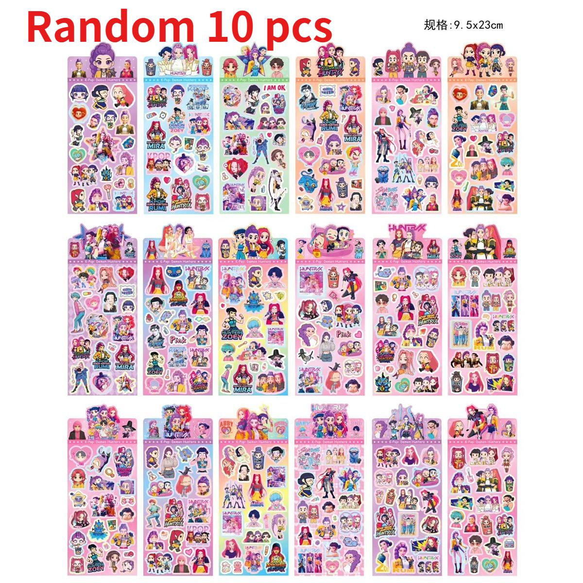 Neue K-Pop Dämonenjäger Laser-Sticker - Anime und Cartoon Stil Niedliche und Kreative Sticker für Schulbedarf und Heimdekoration