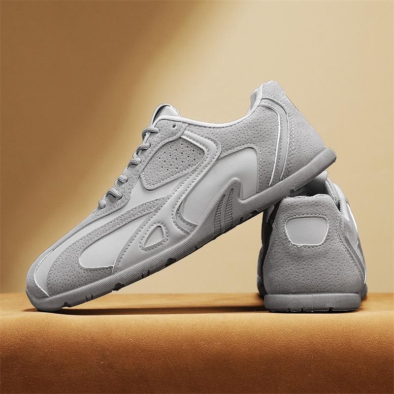 PARZIVAL Herren Freizeitschuhe Flache Herren Sneaker Vielseitige Herrenschuhe Mokassins Bootsschuhe Forrest Gump Sneaker 44 gray