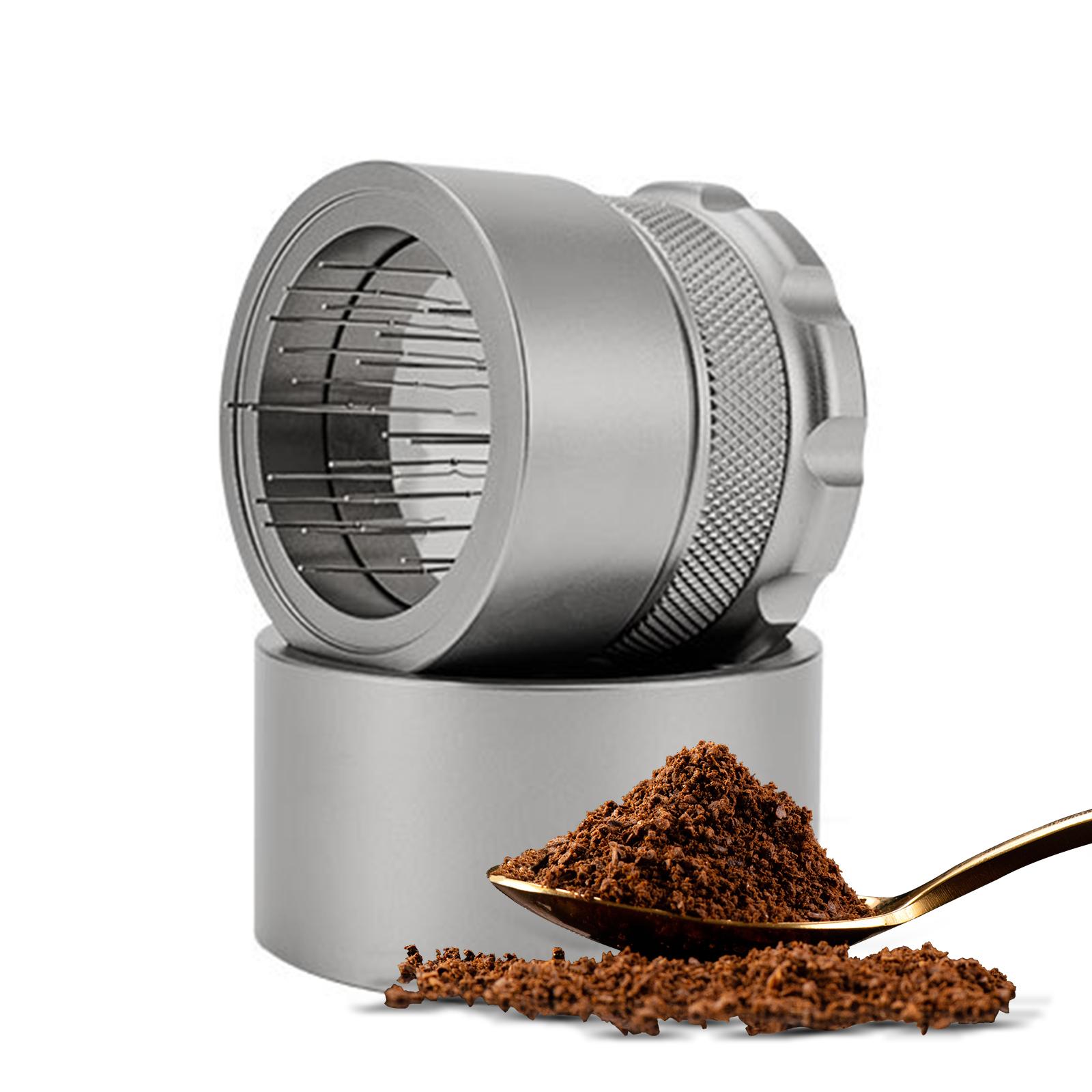 51mm Einstellbare WDT Werkzeug 22 Nadeln Kaffee Distributor Leveler Werkzeug Getriebe Spinning Espresso Nadel 53mm grau