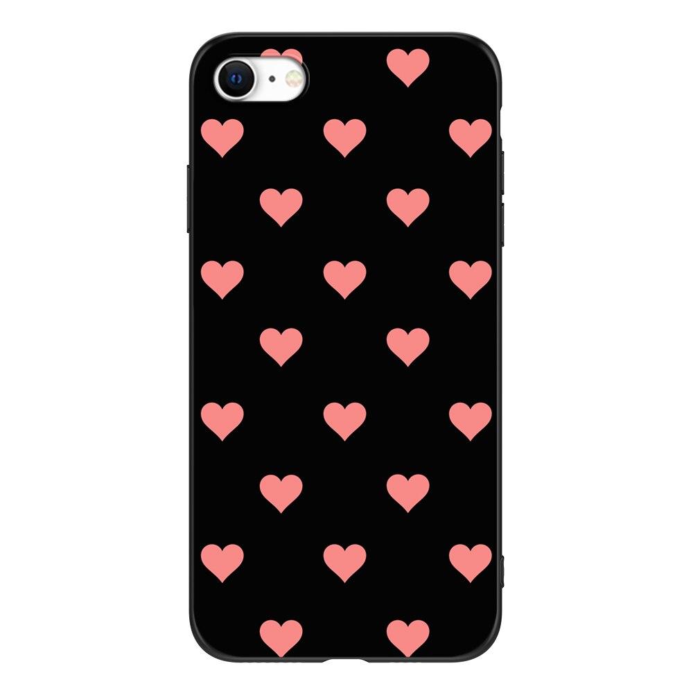 Für iPhone 7 8 SE 2020 SE3 Hülle Silikonhülle Für Apple iPhone 7 8 plus Funda coque Bumper Malerei Schwarz TPU Hülle Niedlich Lustig iphone 7 PLUS