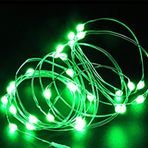 2 Stück Lichterkette für Neujahr, LED-Weihnachtslicht, wasserdicht, Kupferdraht, Lichterkette für Hochzeit, Girlande, Party, 1 m, 2 m, 3 m, 5 m, Vorhang-Licht 1M grün