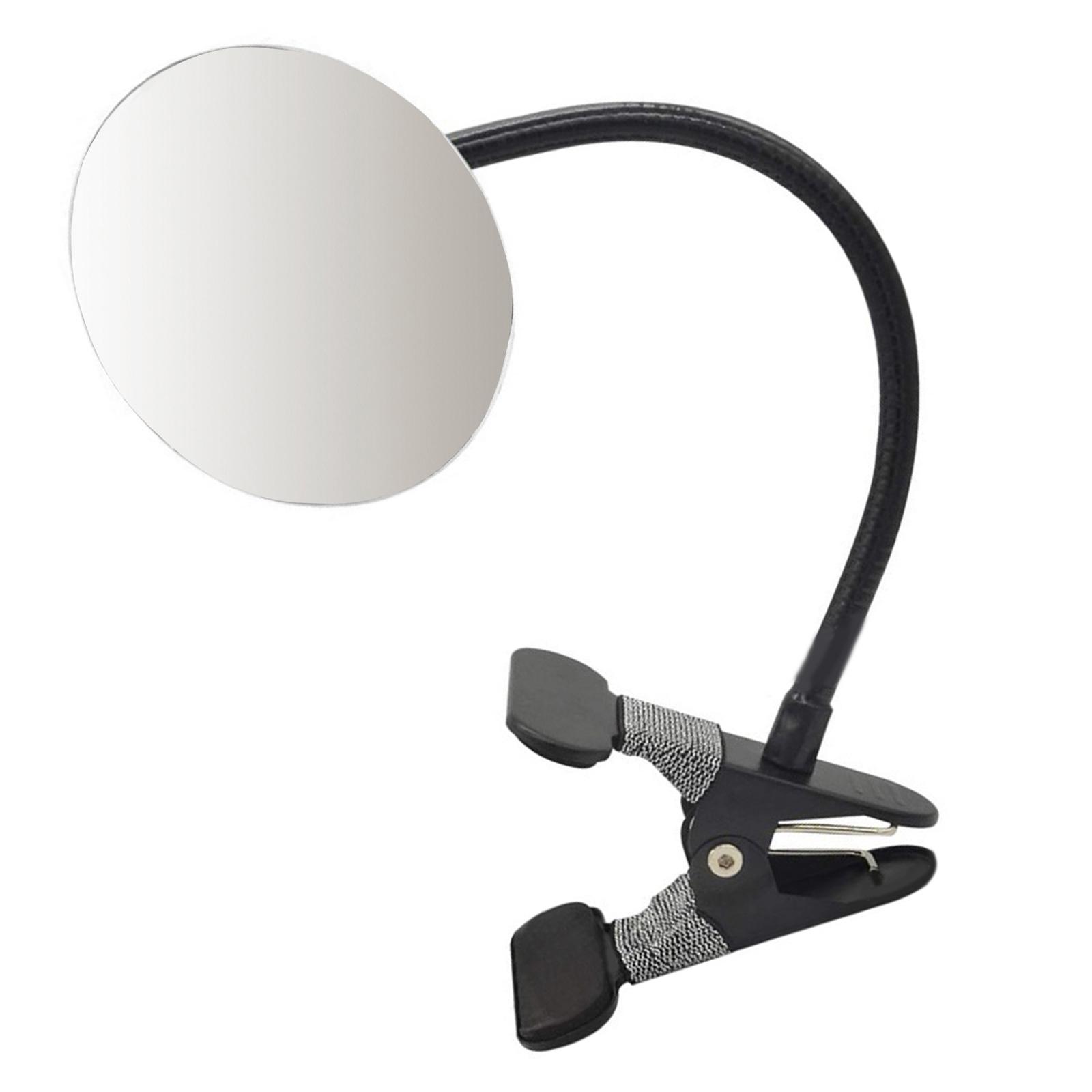 Verstellbarer Flexibler Clip-On Sicherheitsspiegel Rechteckig/Rund Konvexes Design für Schreibtisch oder Kabine Rückansicht Überwachung B