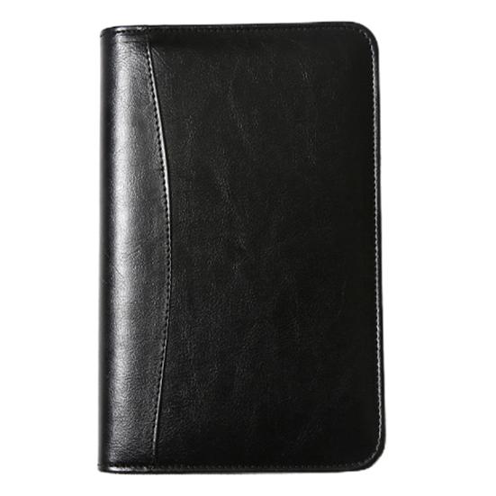 Notizbuch, lose Blätter, Aufbewahrungstasche, Design, Reißverschluss, Spiralbindung, A6, Schreibtagebuch, Notizbuch, Bürobedarf schwarz